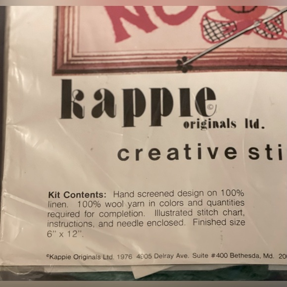 Vintage Christmas Needlepoint Deer Noel Kappie cross stitch kit C003 embroidery - Picture 4 of 4